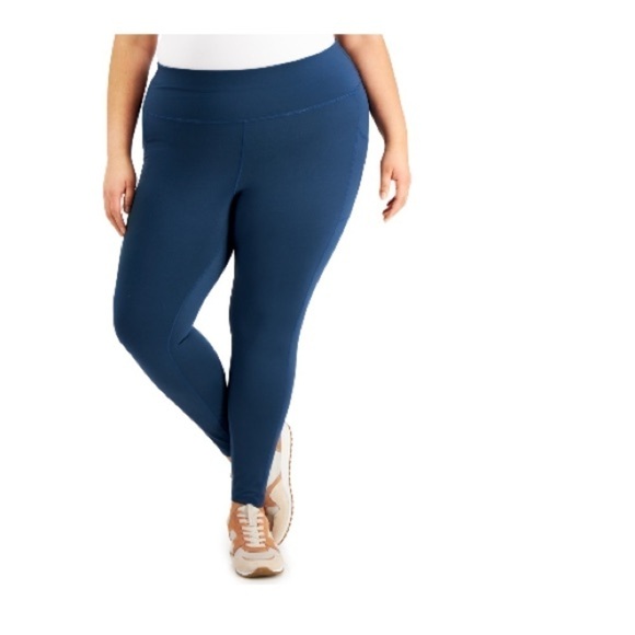 ID Ideology Compression High-Waist
Side-Pocket 7/8 Length Leggings,Indigo Sea 2X - Picture 2 of 7